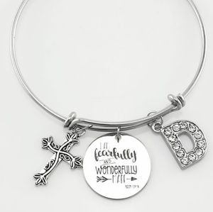 Christians adjustable charm bracelet